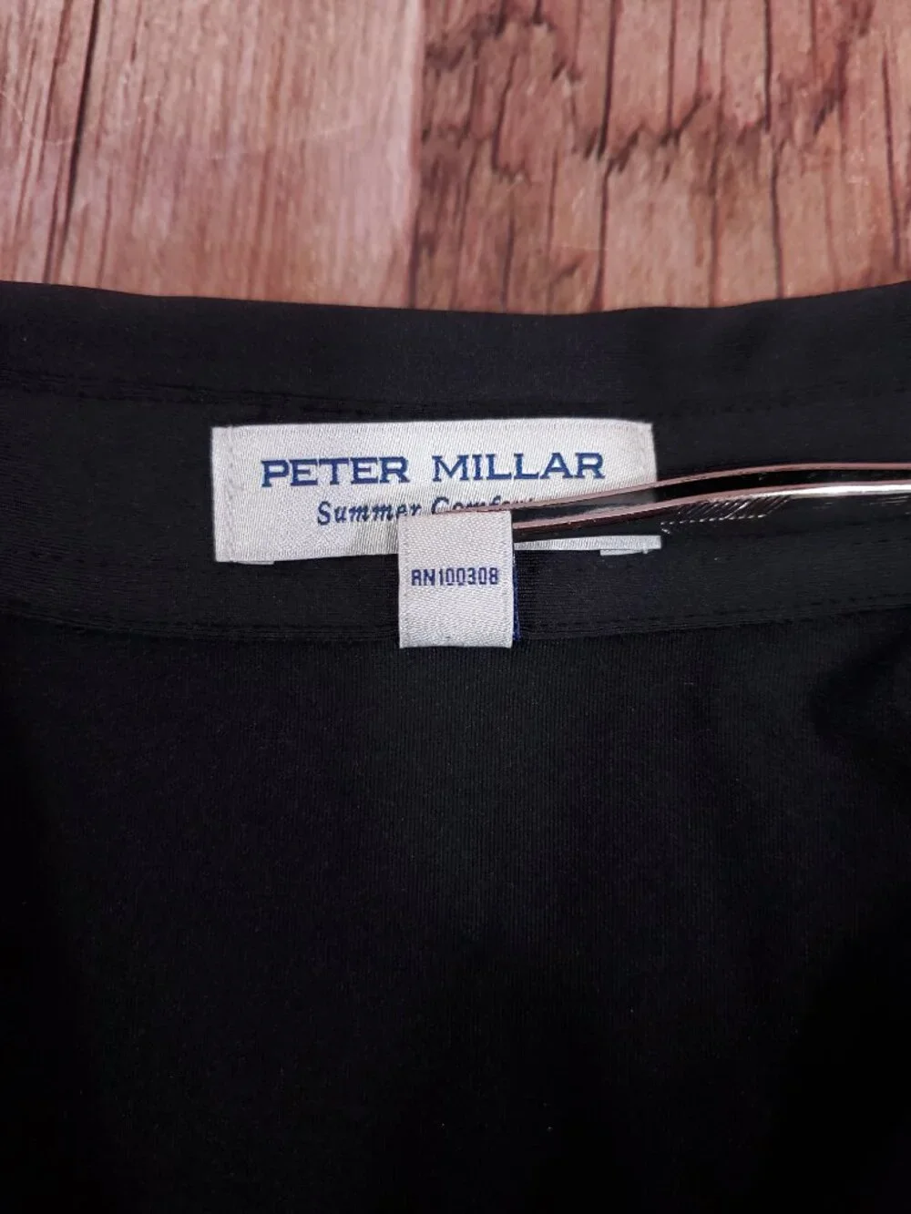 Peter Millar Summer Comfort Mens XL SS Golf Polo Shirt Black Performance - Picture 9 of 14
